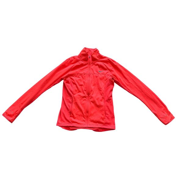 Nike Shield Full Zip 2.0 Running Jacket Dri-FIT High Neck Red Womens Size S - Picture 3 of 14